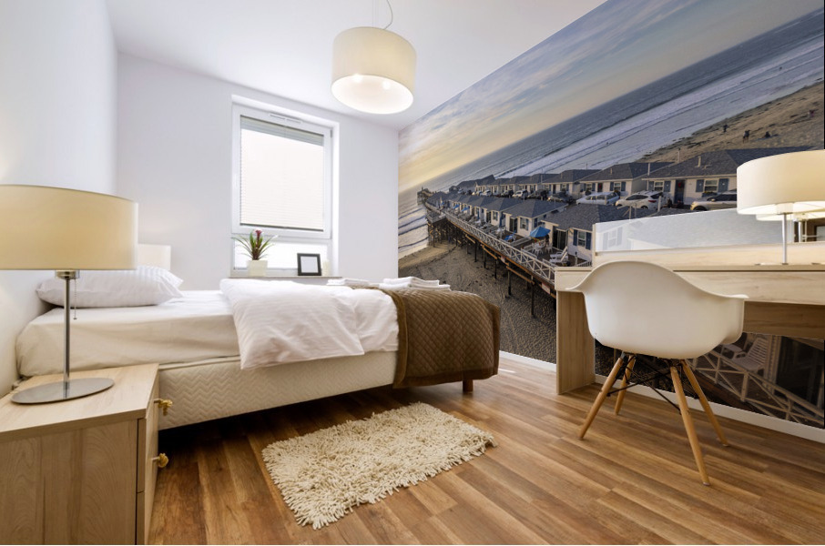pacific beach pier Mural print