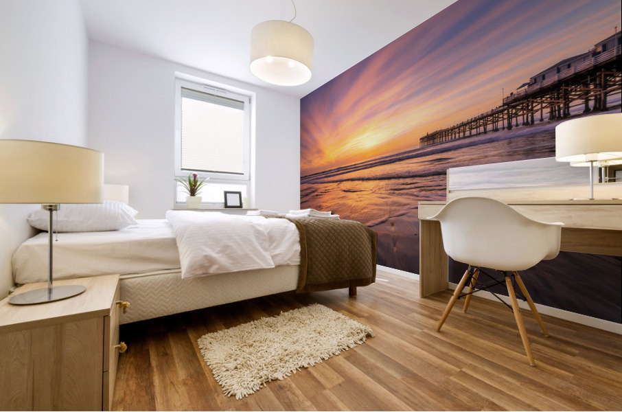 sunset in Pacific beach  Mural print