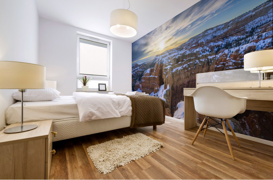 Sun rising in Bryce Mural print
