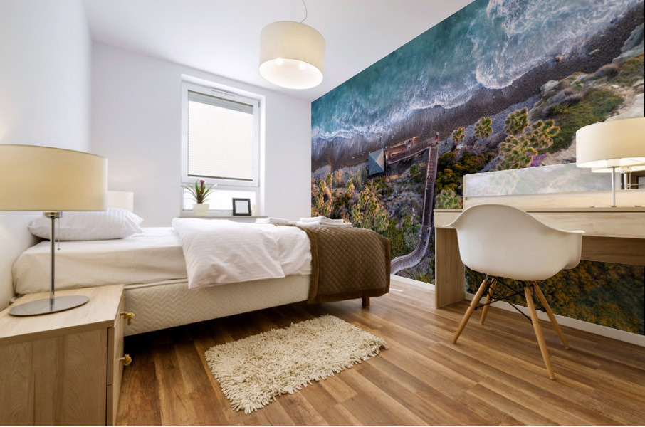 Swamis beach access Mural print