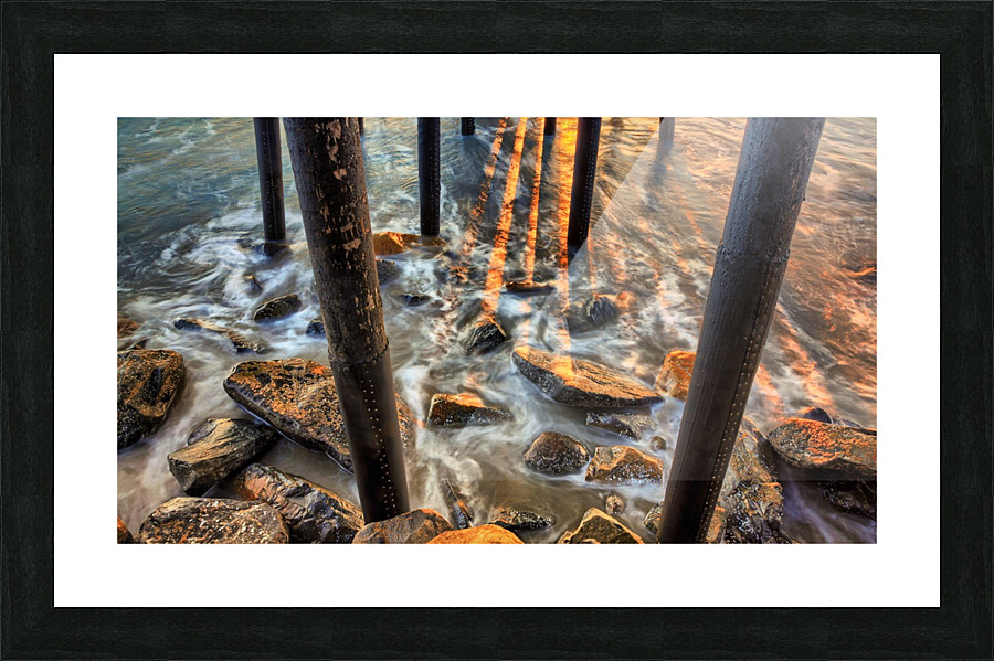 Under the pier Picture Frame print