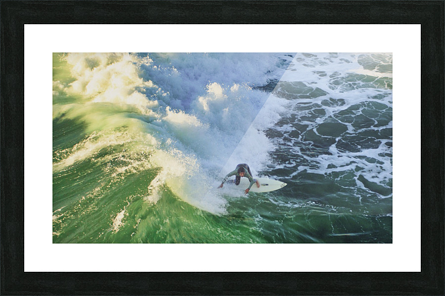 Sunset surfer Picture Frame print