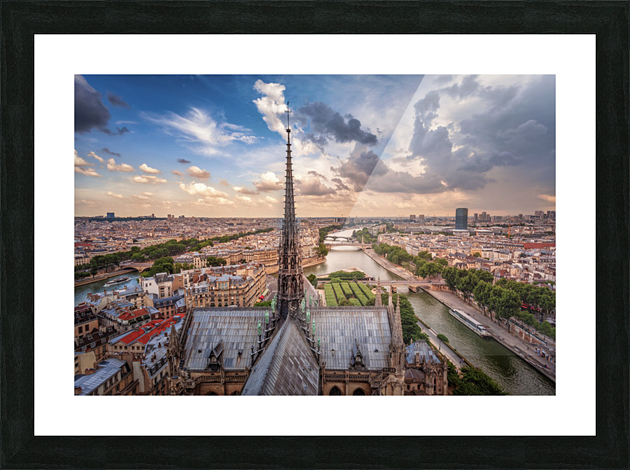 Notre Dame rooftop Picture Frame print