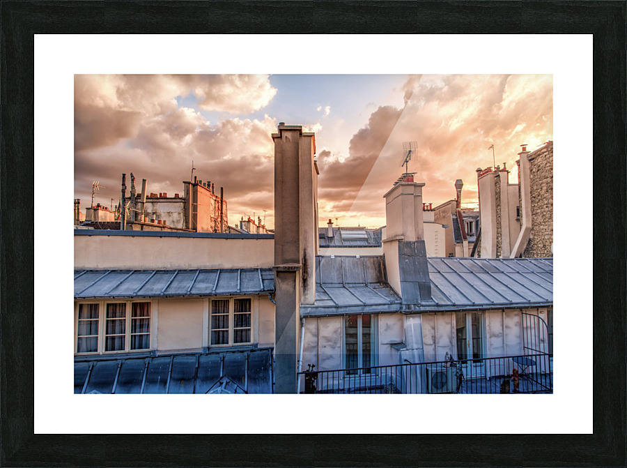 Paris rooftop Picture Frame print