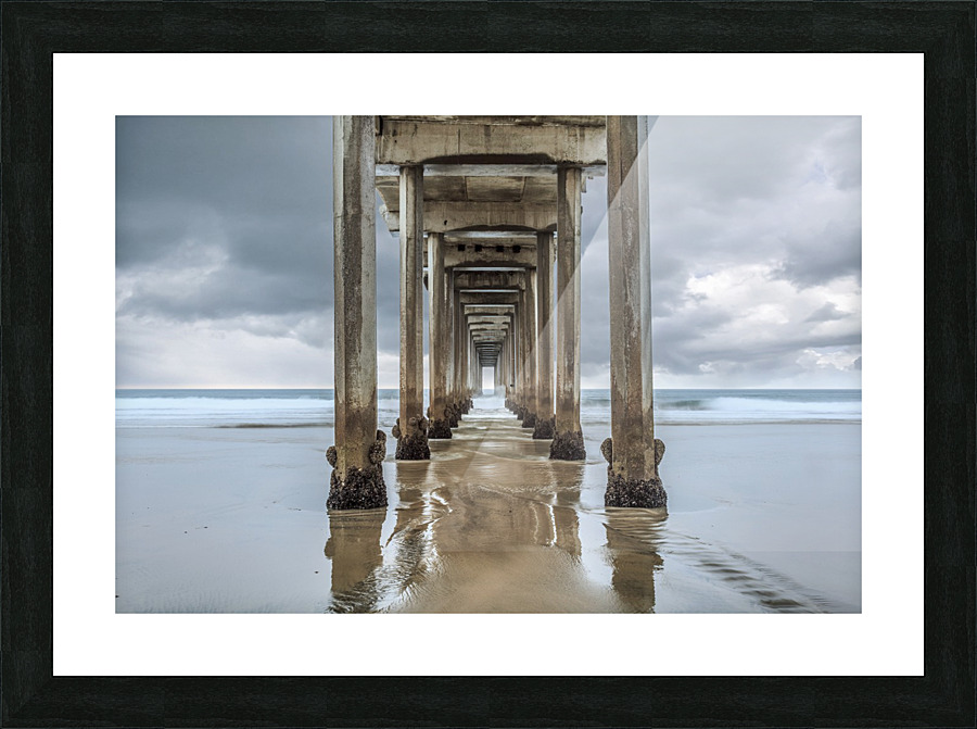Under scripps pier Picture Frame print