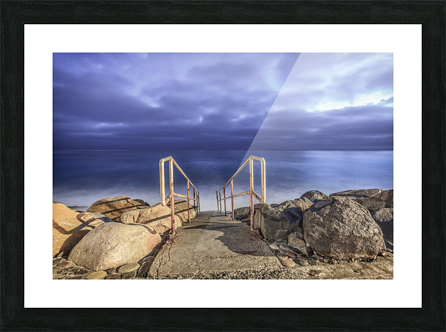 Steps to the ocean Picture Frame print