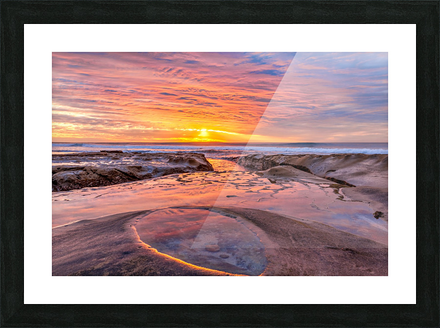 Sunset at Windansea  Picture Frame print