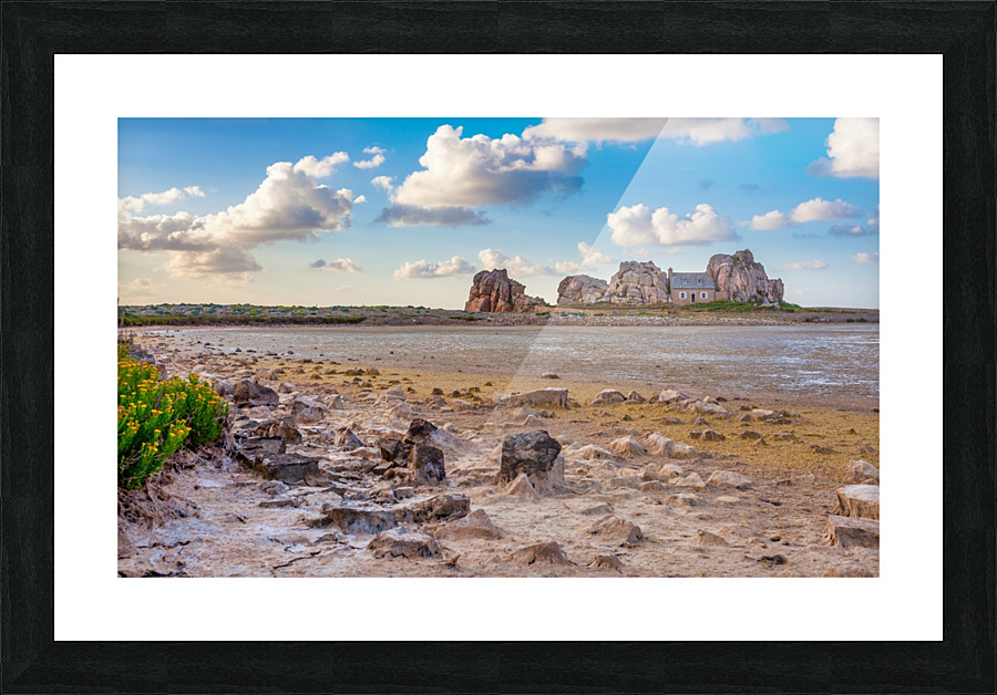 the house between the rocks Picture Frame print