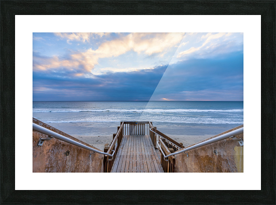 steps to the beach Picture Frame print