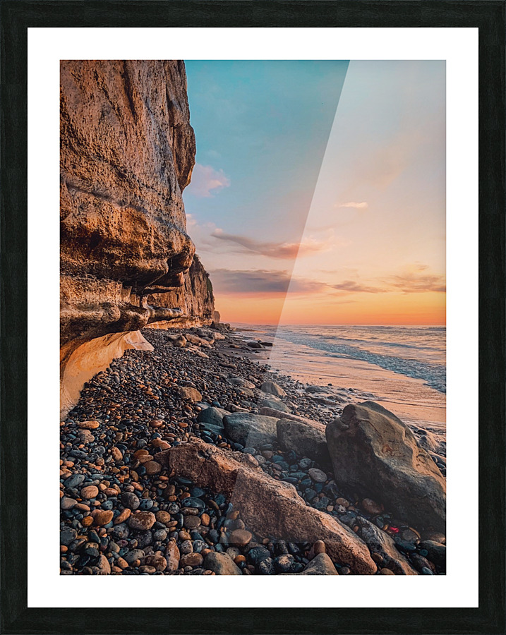 Cliff in Encinitas Picture Frame print
