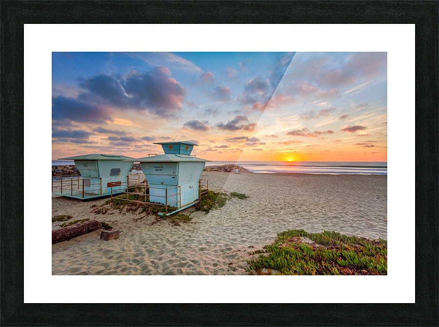 South Ponto beach Picture Frame print