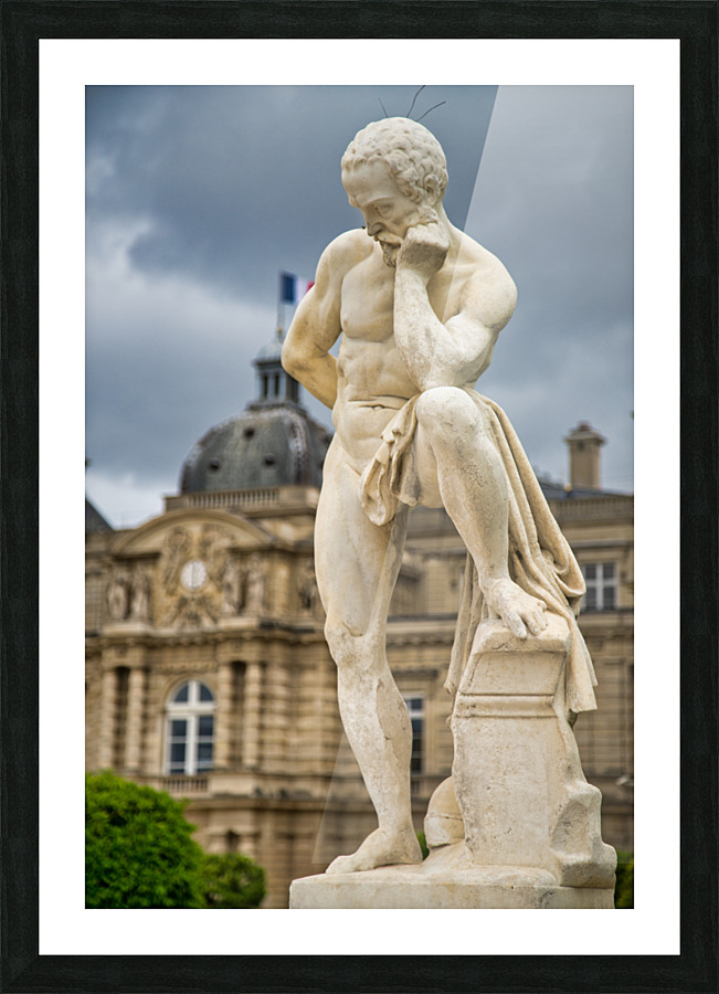 Luxembourg statue Picture Frame print