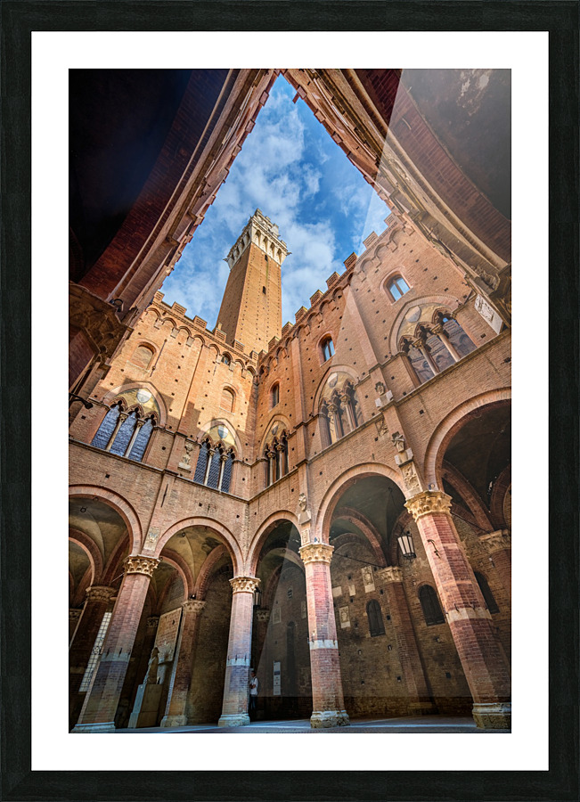 Sienna tower Picture Frame print
