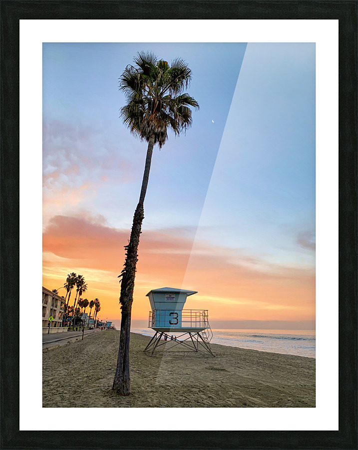 oceanside boardwalk Picture Frame print