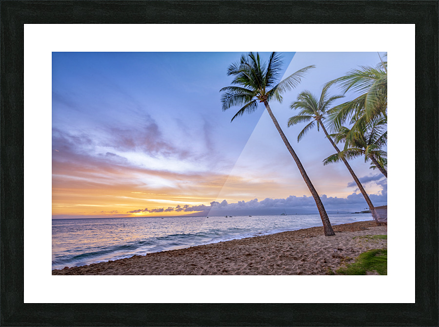 kaanapili sunset Picture Frame print