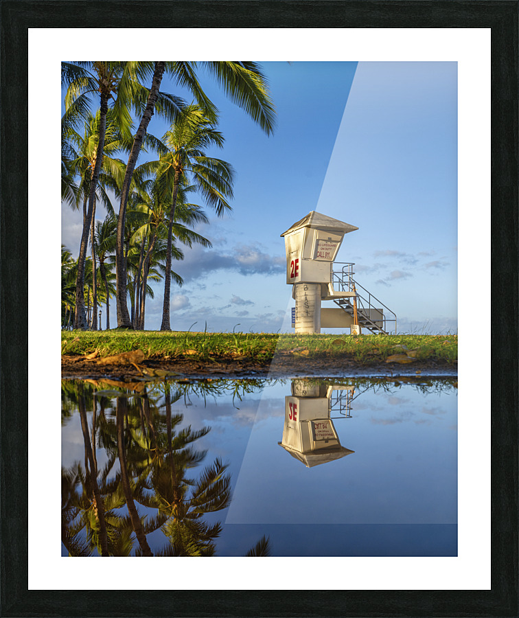 Waikiki reflection Picture Frame print
