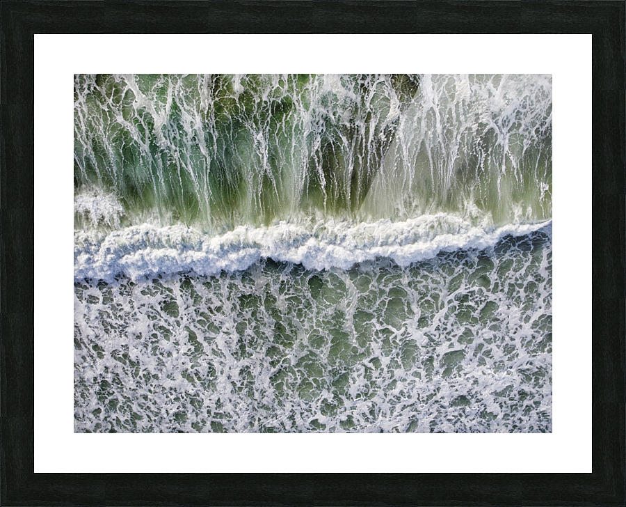 crashing wave Picture Frame print