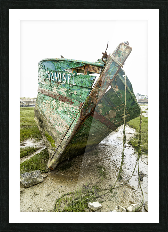 old boat Picture Frame print