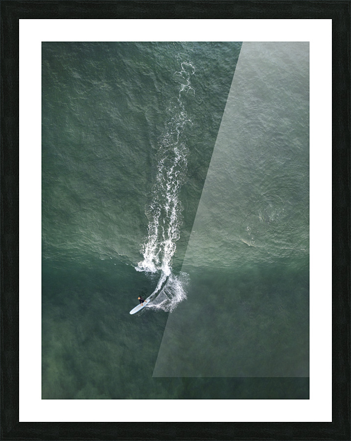 Surfer at grandview Picture Frame print