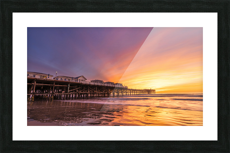 pacific beach pier Picture Frame print