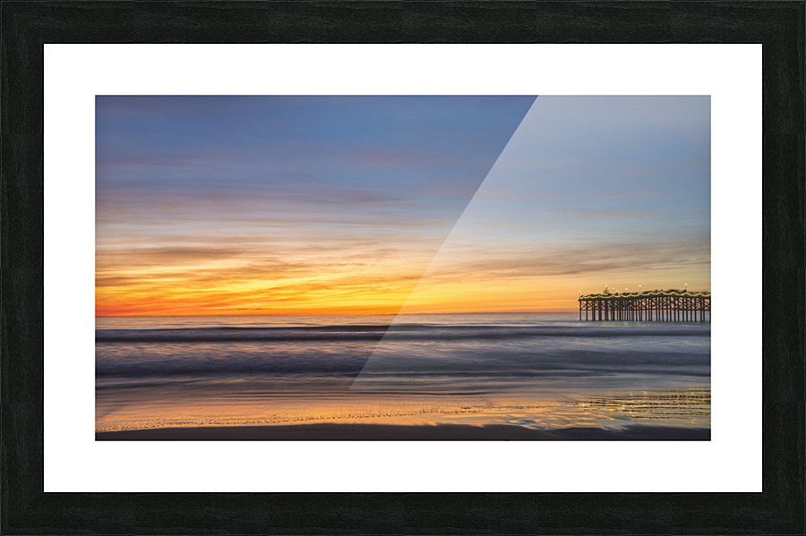 Pacific beach sunset Picture Frame print