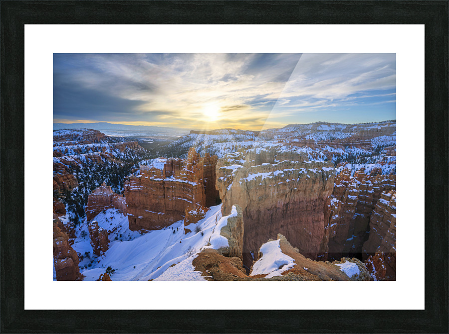 Sun rising in Bryce Picture Frame print