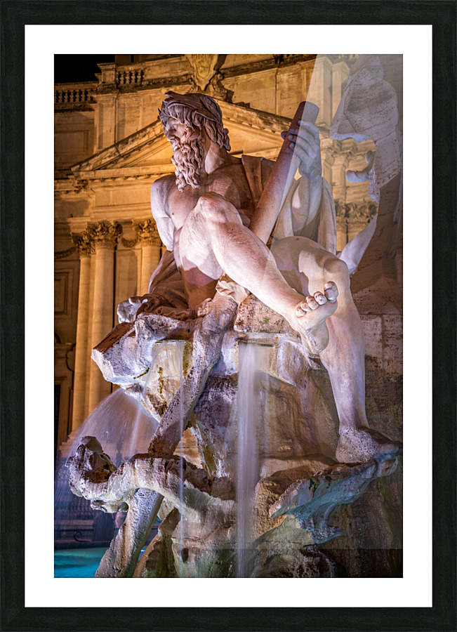Fountain in Rome Picture Frame print