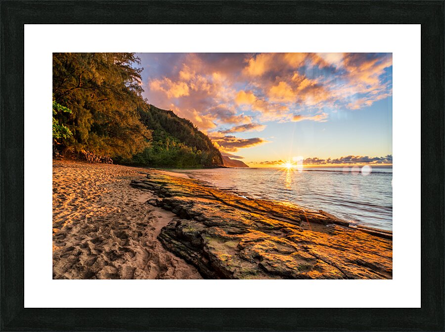 Kee beach Picture Frame print
