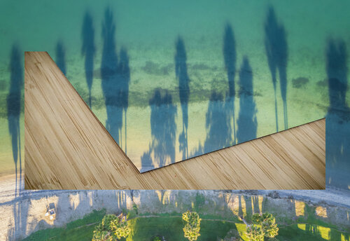 palm tree shadows Yves COUTURIER puzzle