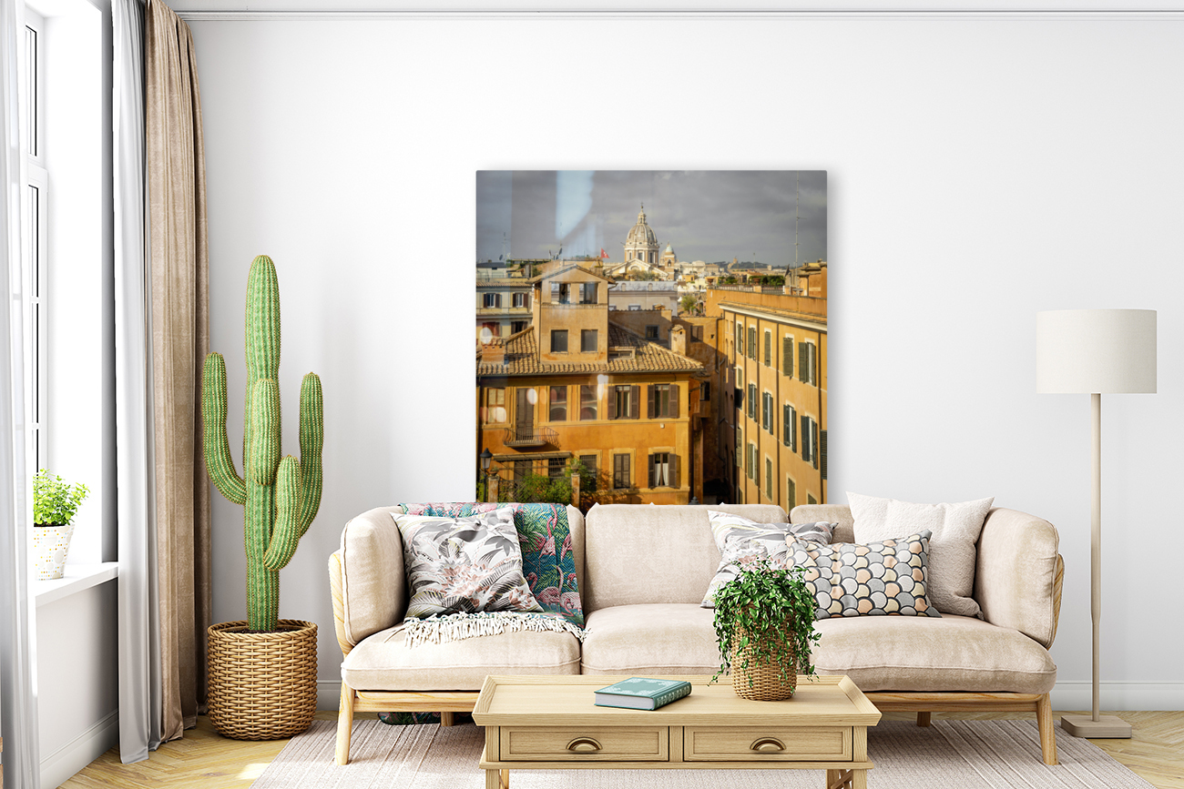 rooftops in Rome Reproduction