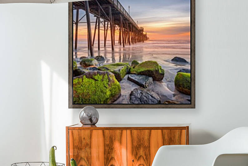 Oceanside pier after sunset by Yves COUTURIER