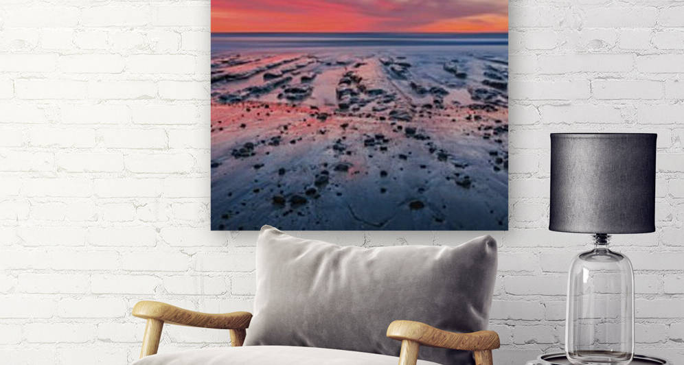 red twilight at Grandview beach by Yves COUTURIER