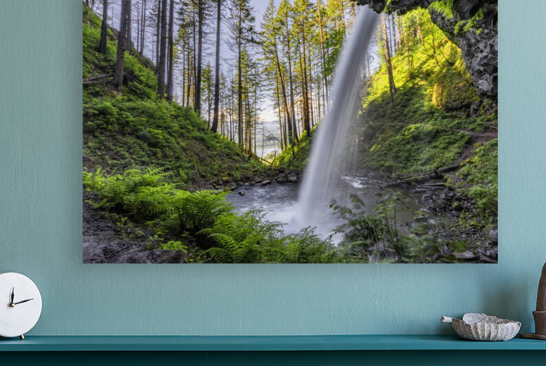 Under the waterfall by Yves COUTURIER