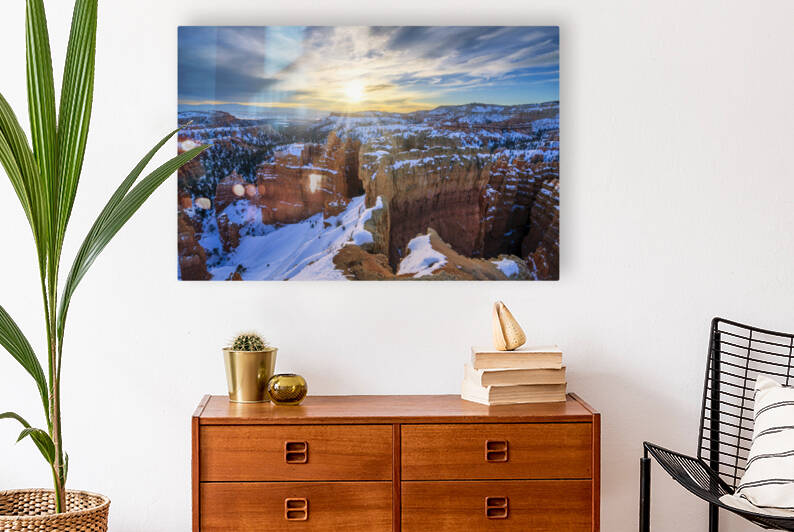 Sun rising in Bryce Reproduction