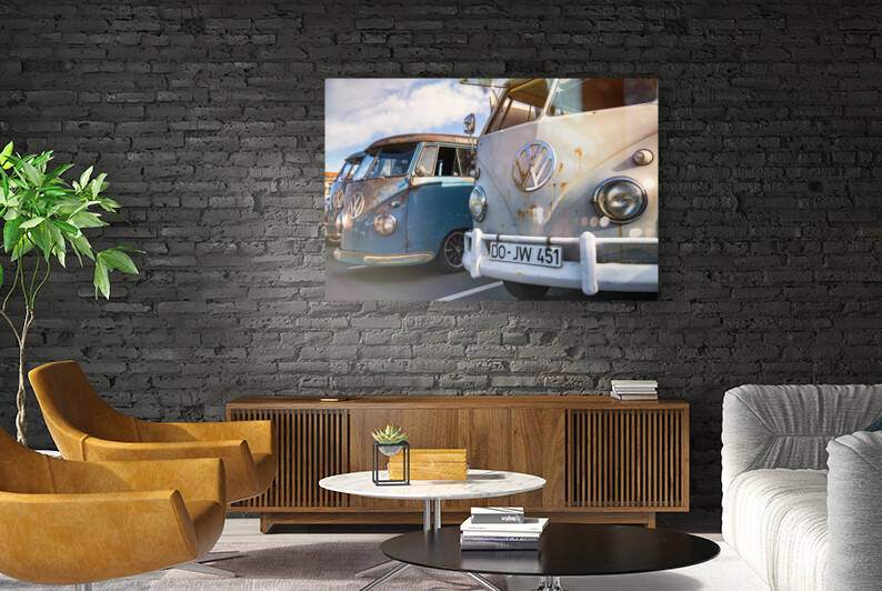 Trio of  old VW T1  by Yves COUTURIER