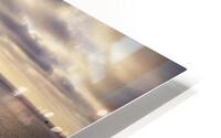 Cloudy sunset at the pier HD Metal print