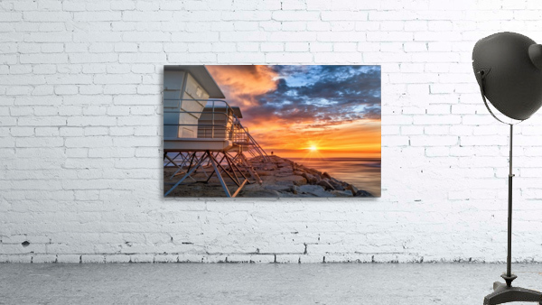 2 lovers watching the sunset Wall Preview