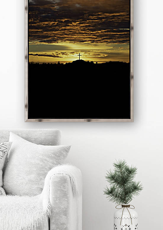 Christian Cross and beautiful sunset  by North Dakota Moments