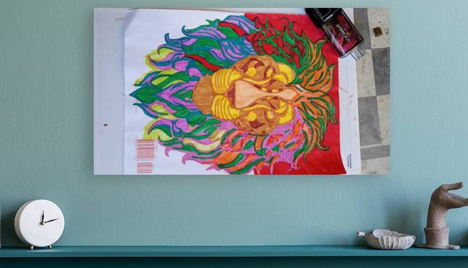 Rastafari reggae lion drawn and painted by King Samoa myself by KING SAMOA