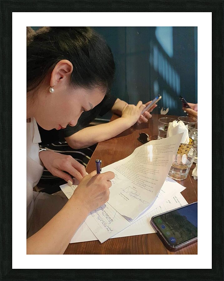 Portrait photo of my sister Picture Frame print