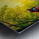 Bright vibrant colors depicting wild horses in a Metal print