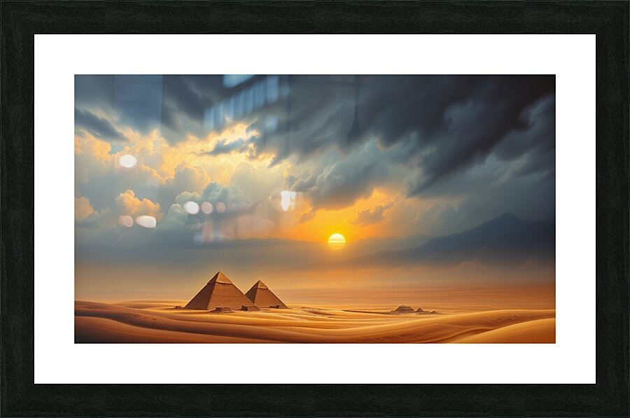 Smooth gradient transition intense dramatic weath Picture Frame print