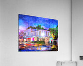 Downtown Auburn Alabama On A Rainy Night - View From Toomers Corner Acrylic Print