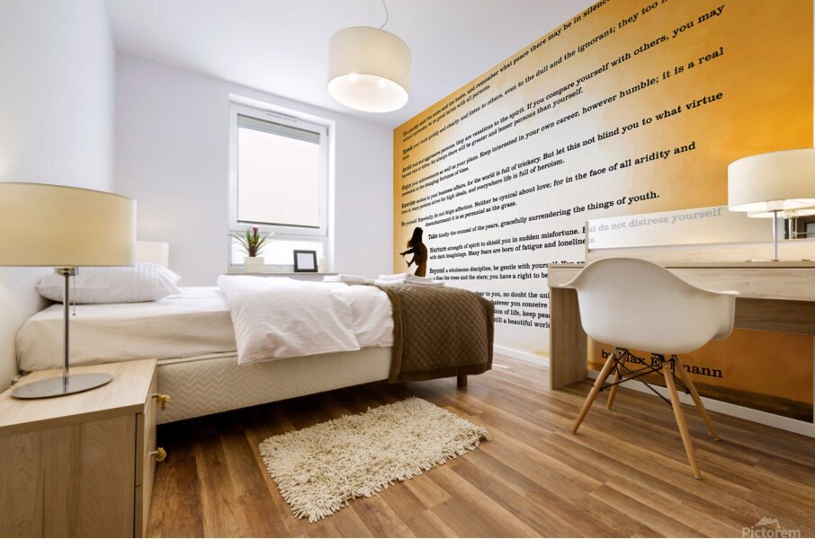 Desiderata Poem - Inspirational Poetry Art Mural print