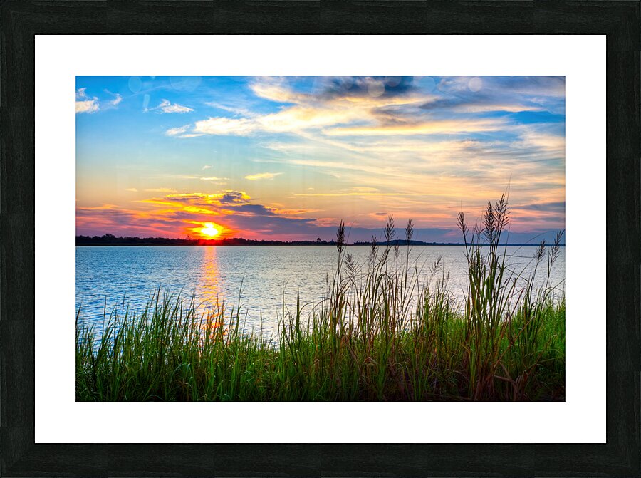 Sunrise On The Savannah River - Georgia Coastal Art Picture Frame print