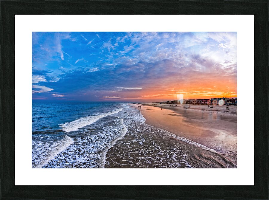 Sunset on Tybee Island On a Summer Day Picture Frame print