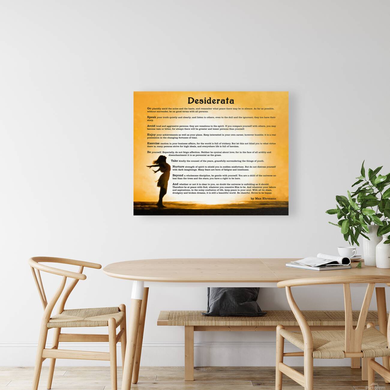 Desiderata Poem - Inspirational Poetry Art Reproduction