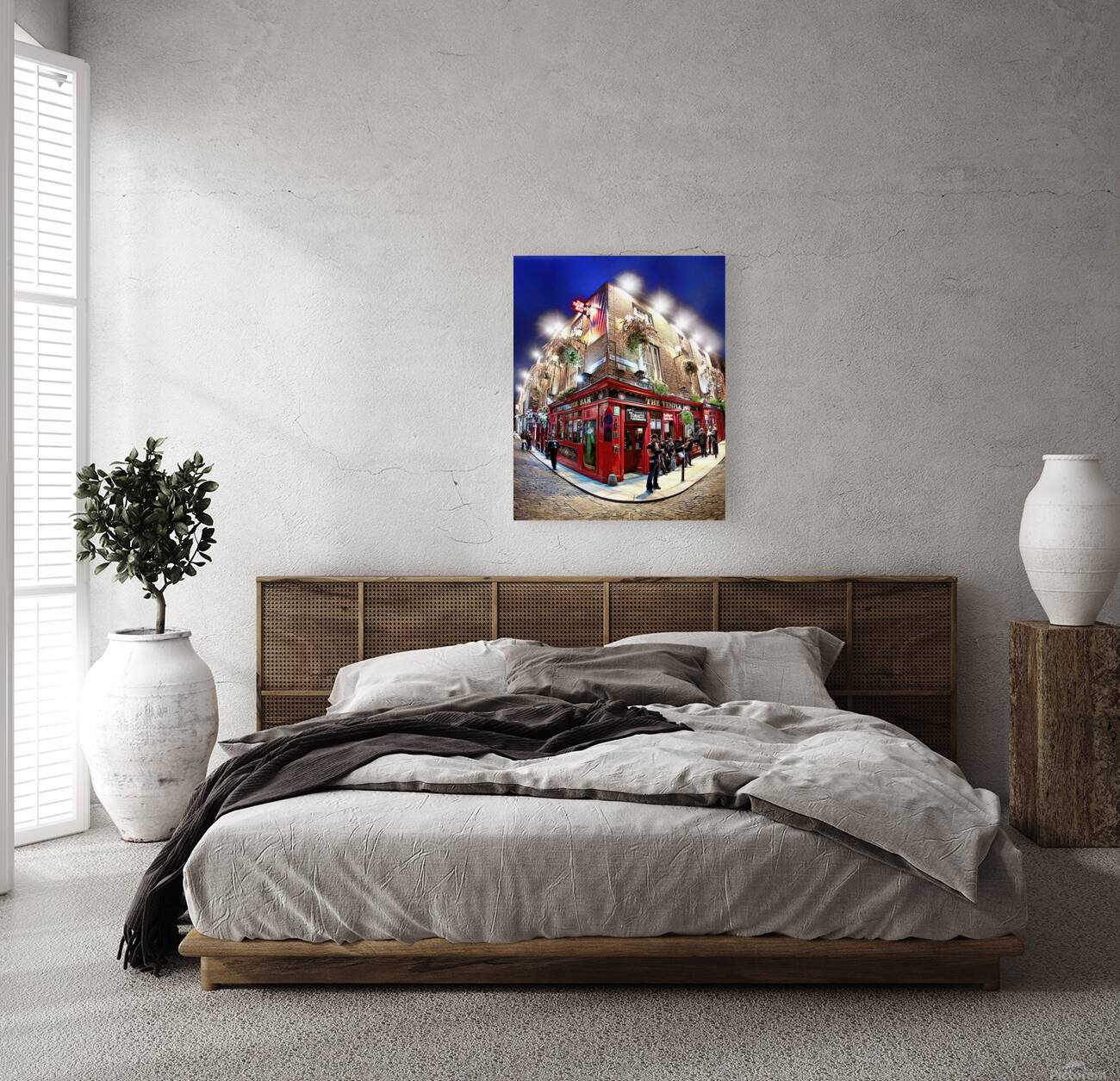 Temple Bar in Dublin On A Winter Night in Ireland Reproduction