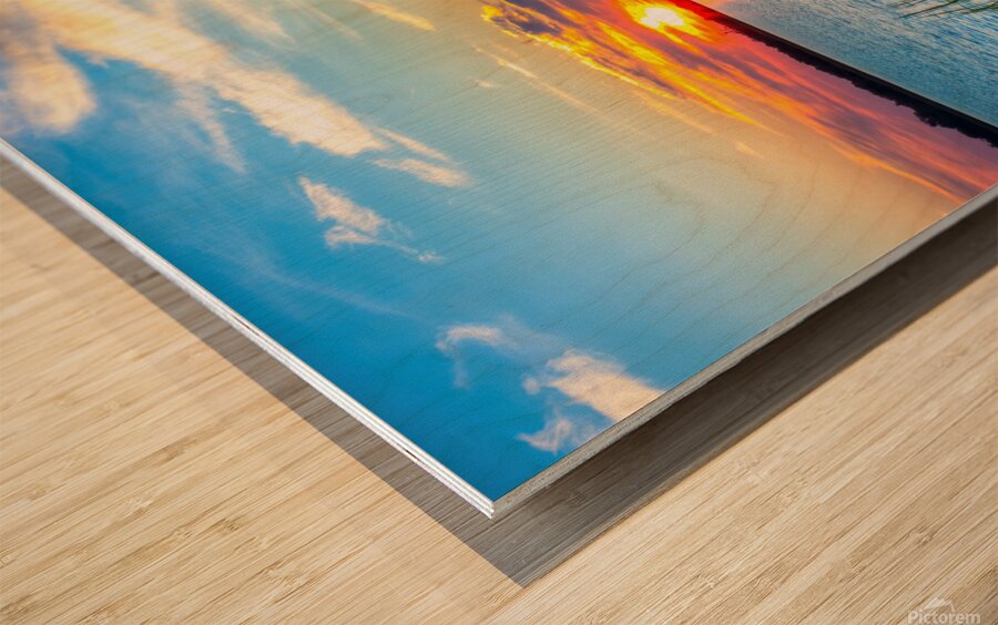 Sunrise On The Savannah River - Georgia Coastal Art Wood print