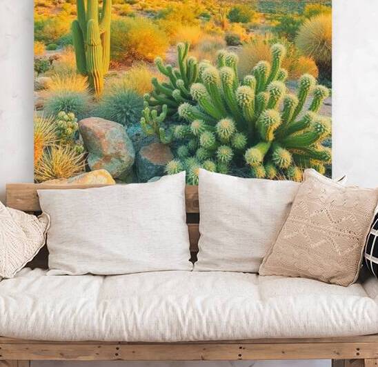 Cacti in the desert  by Sigrid Marzahn